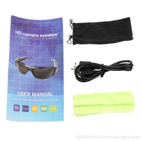 Hidden Camera Sunglasses, HD 1,280 x 720 Pixels Resolution, Supports 16GB Memory